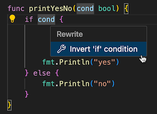 Before &ldquo;Invert if condition&rdquo;